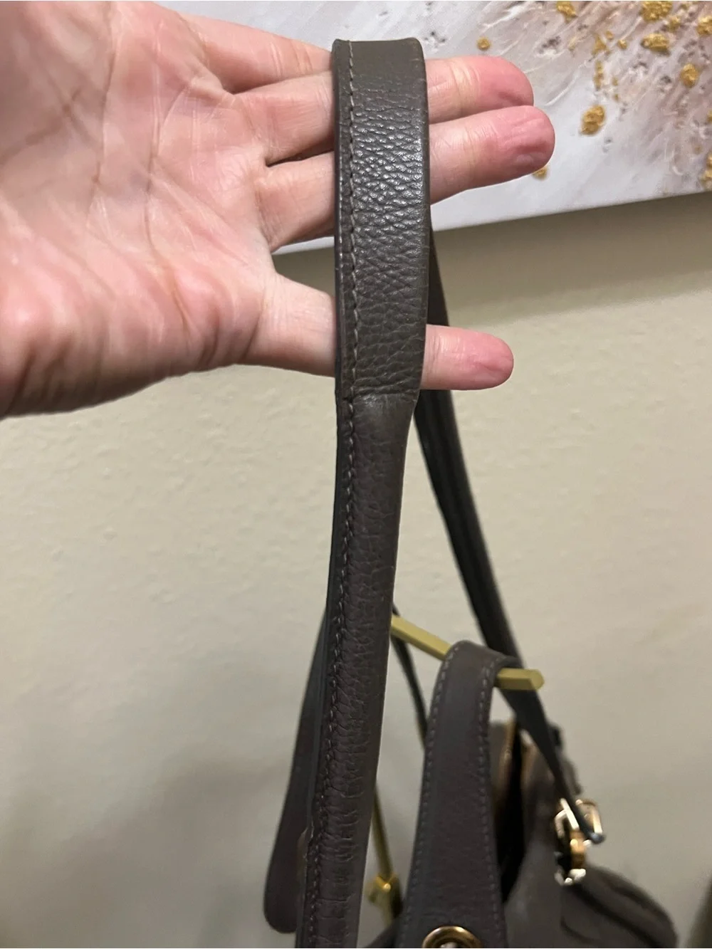 Chloe Brown Leather Satchel with Gold-Tone Hardware